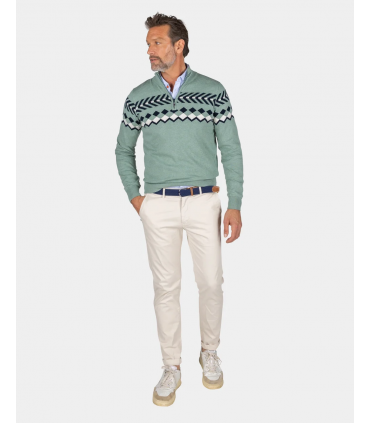 Pull col zippe nza 1730green