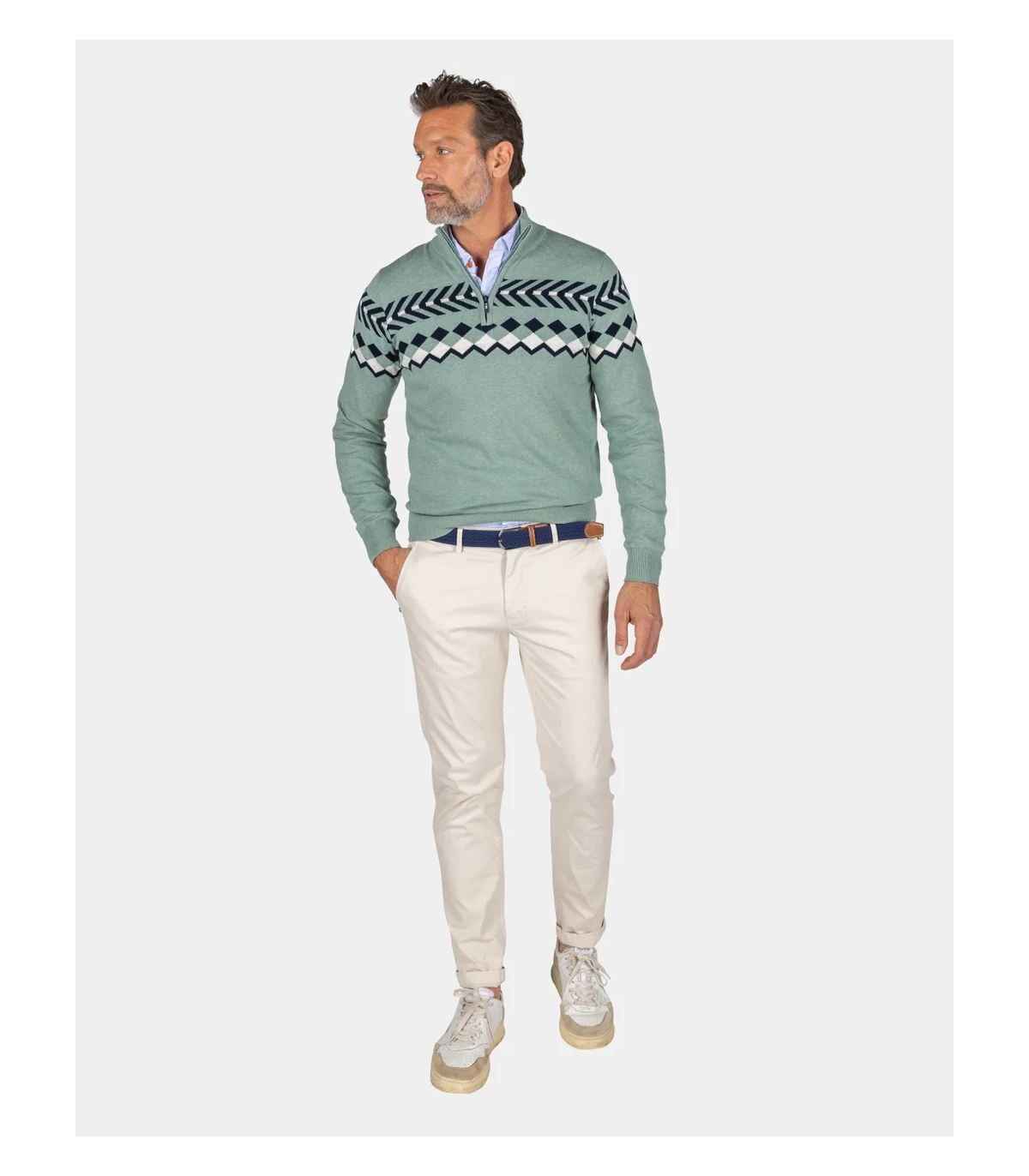 Pull col zippe nza 1730green