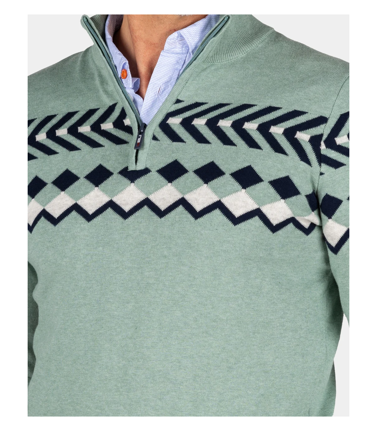 Pull col zippe nza 1730green