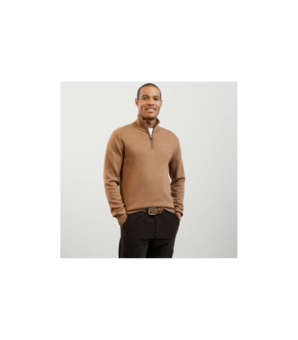 Pull col zippe eden park mam5tabac