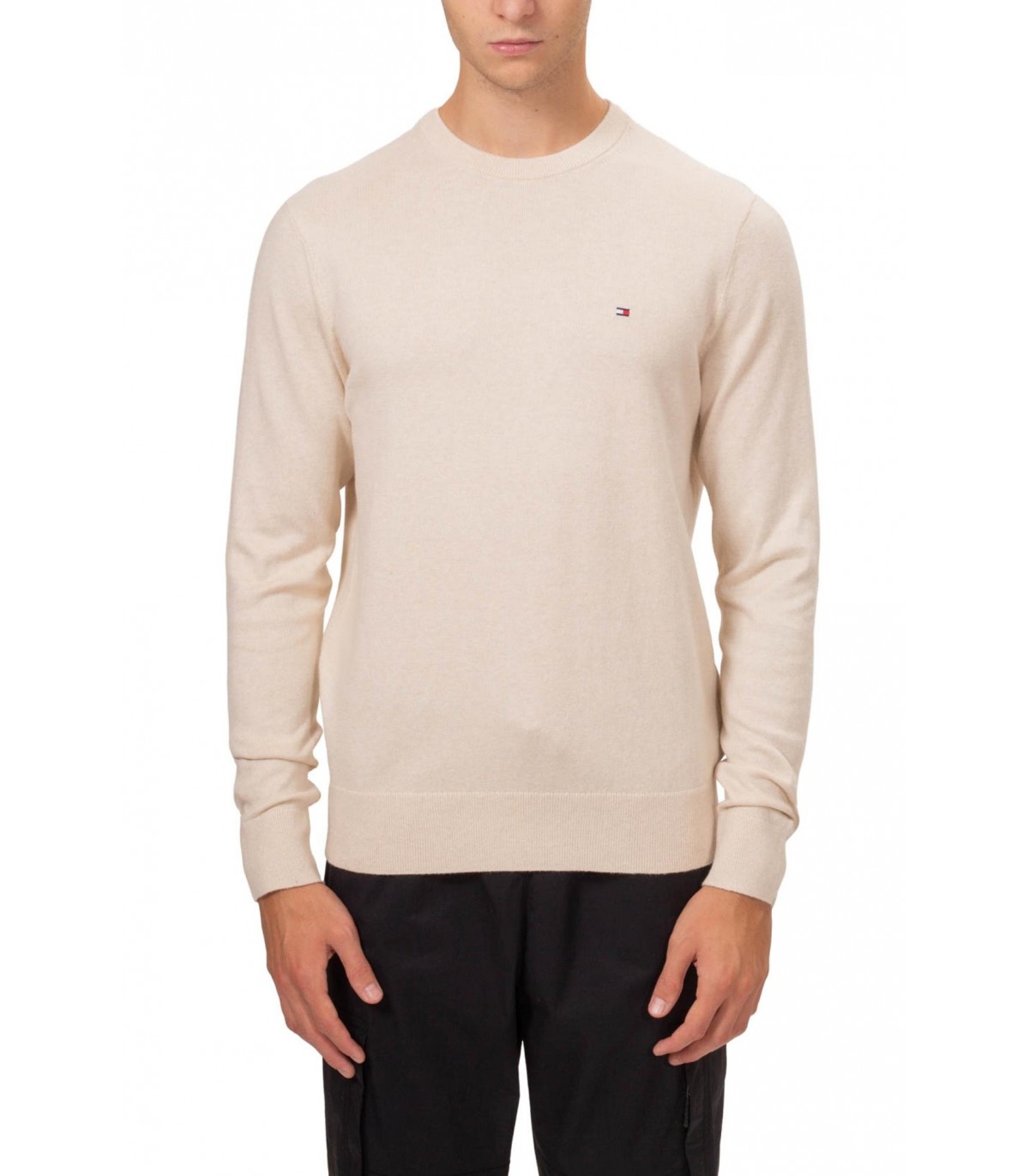 Pull col rond tommy menswear hgfoatmilk