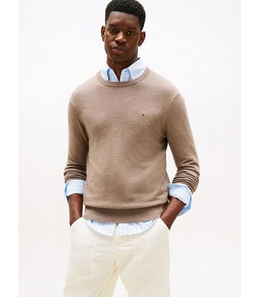 Pull col rond tommy menswear hi3taupe