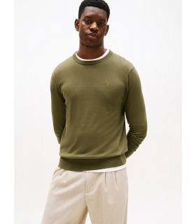 Pull col rond tommy menswear mt1huntsmangreen