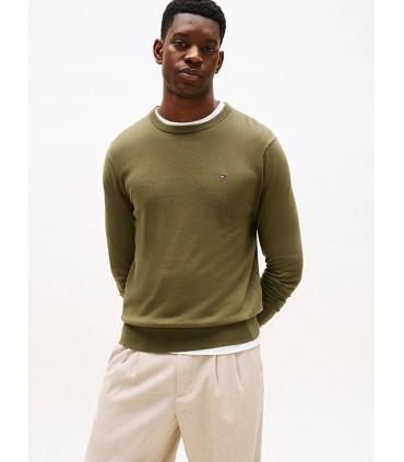 Pull col rond tommy menswear mt1huntsmangreen