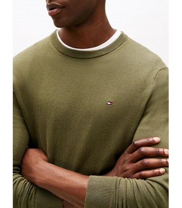 Pull col rond tommy menswear mt1huntsmangreen