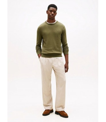 Pull col rond tommy menswear mt1huntsmangreen