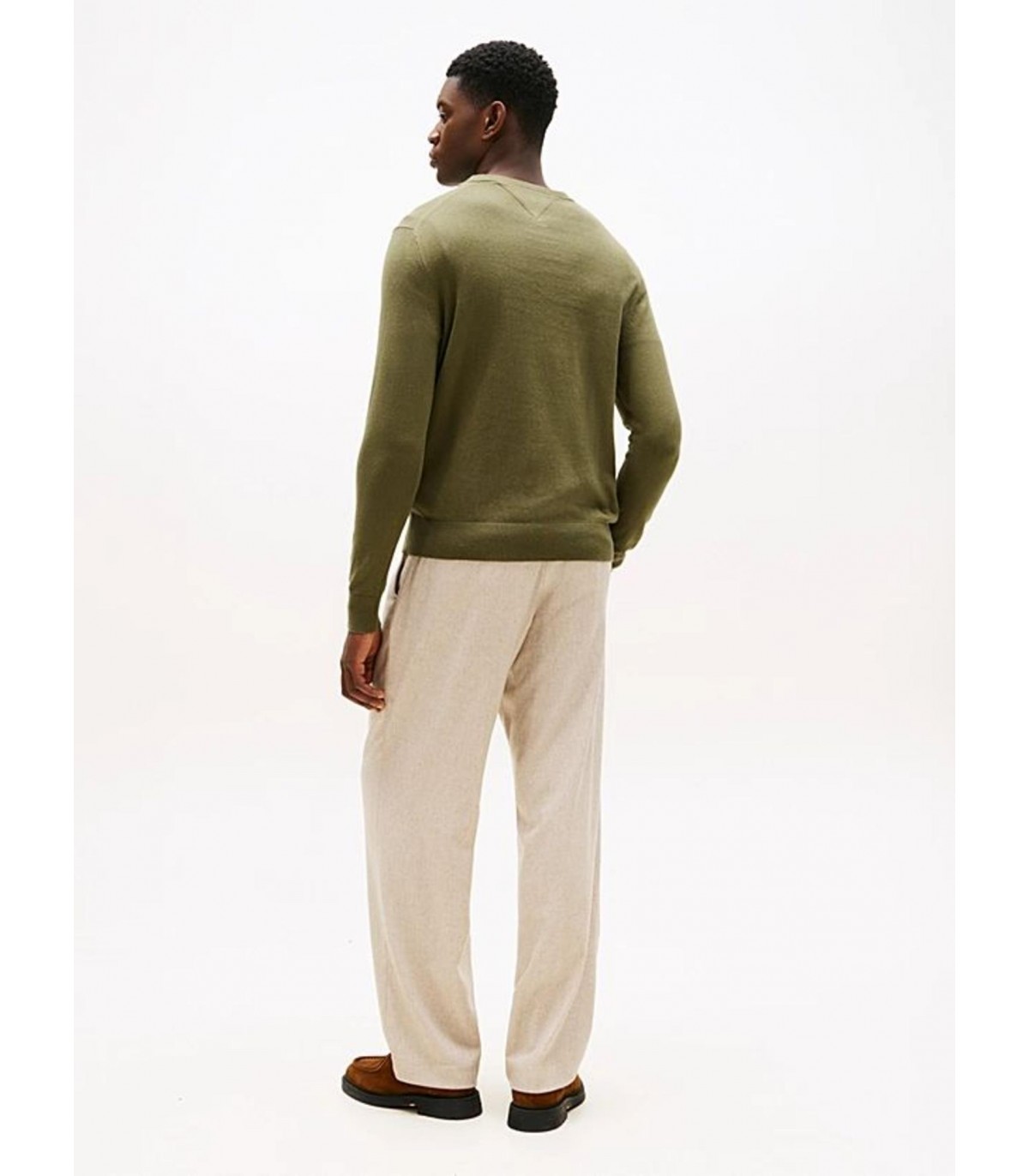 Pull col rond tommy menswear mt1huntsmangreen