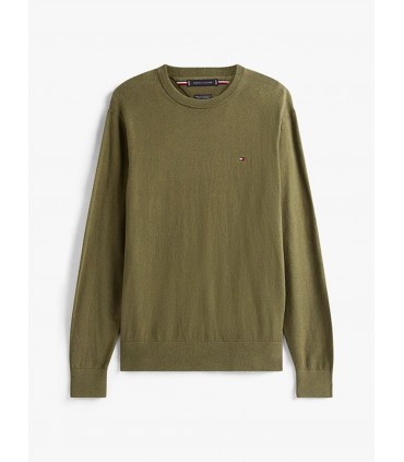 Pull col rond tommy menswear mt1huntsmangreen