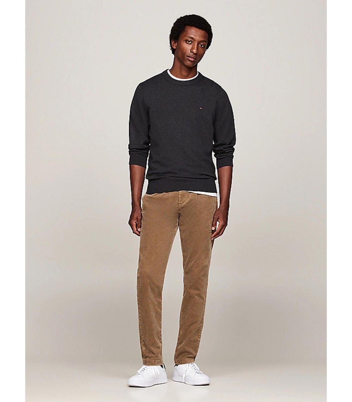 Pull col rond tommy menswear p92darkgrey
