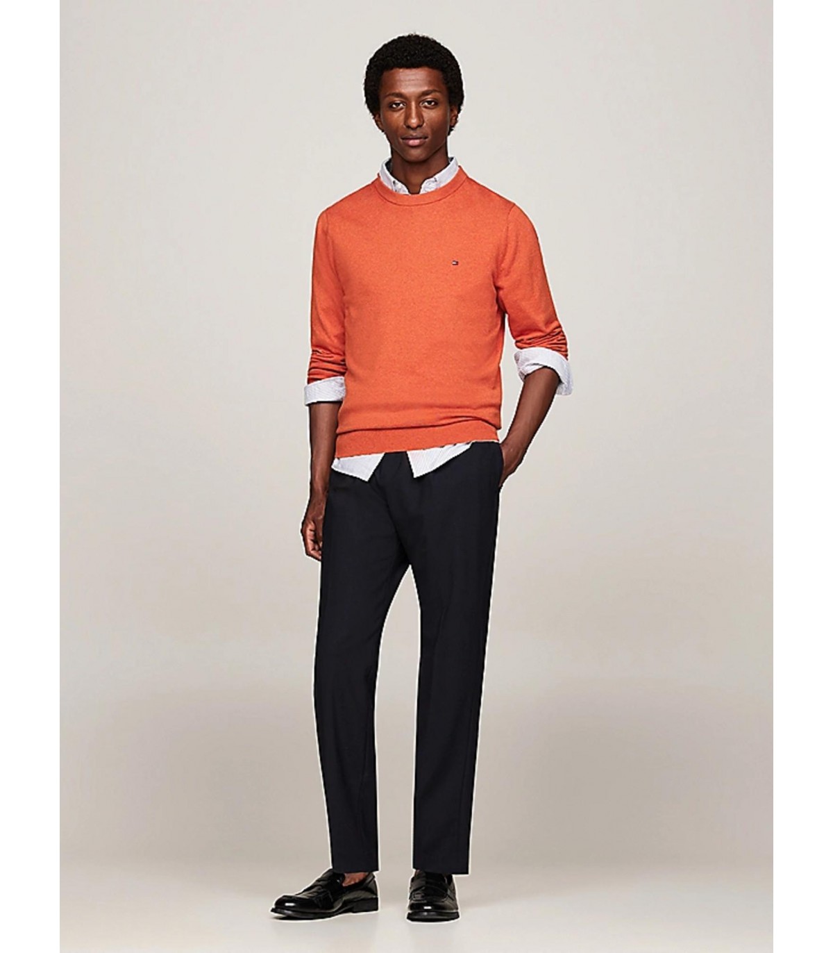 Pull col rond tommy menswear sm5orange