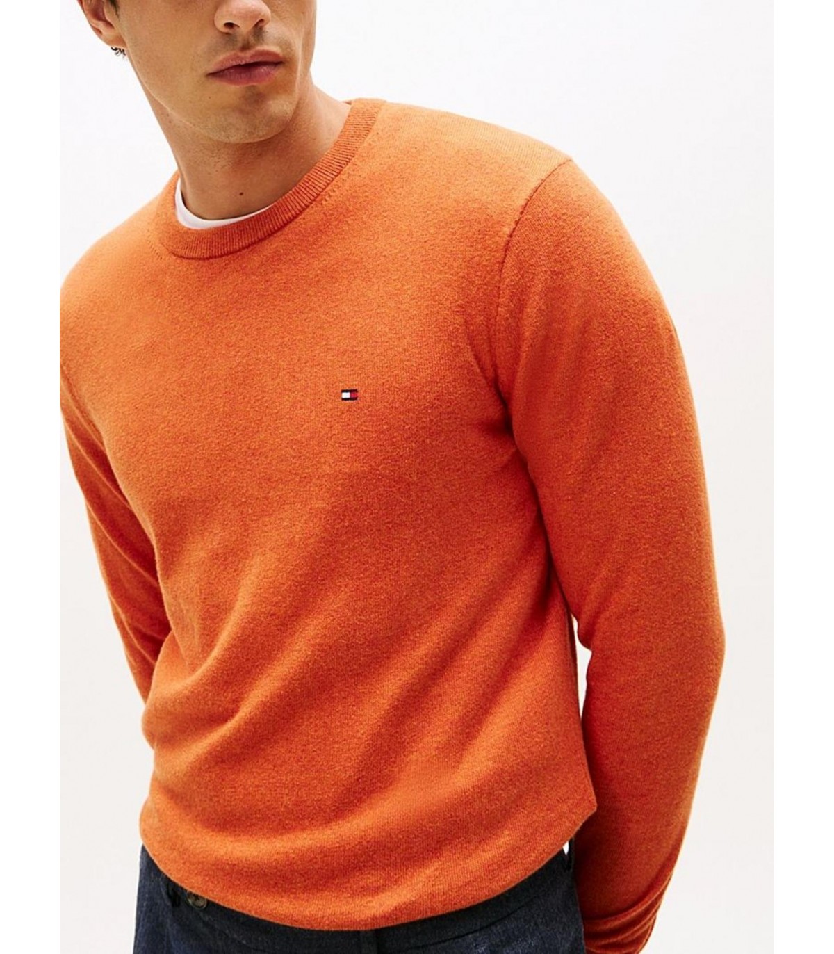 Pull col rond tommy menswear smqorange