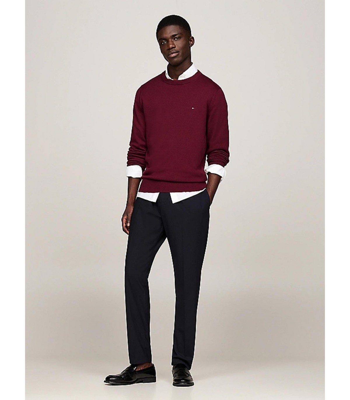 Pull col rond tommy menswear vlprouge