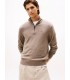 Pull col zippe tommy menswear hi3taupe