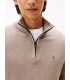 Pull col zippe tommy menswear hi3taupe