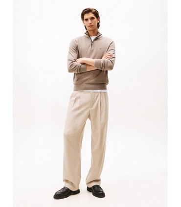 Pull col zippe tommy menswear hi3taupe
