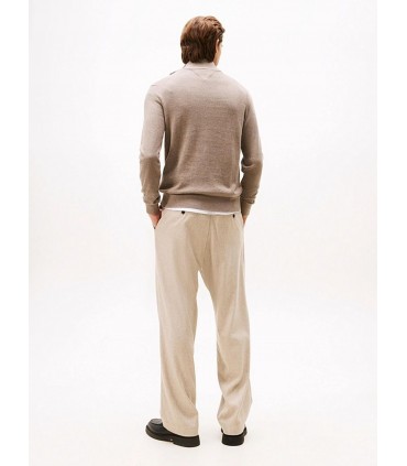 Pull col zippe tommy menswear hi3taupe