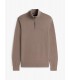 Pull col zippe tommy menswear hi3taupe