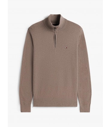 Pull col zippe tommy menswear hi3taupe