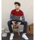 Pull col rond made in france bordeaux