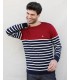Pull col rond made in france bordeaux