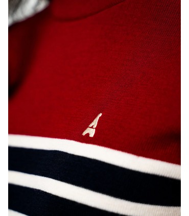Pull col rond made in france bordeaux