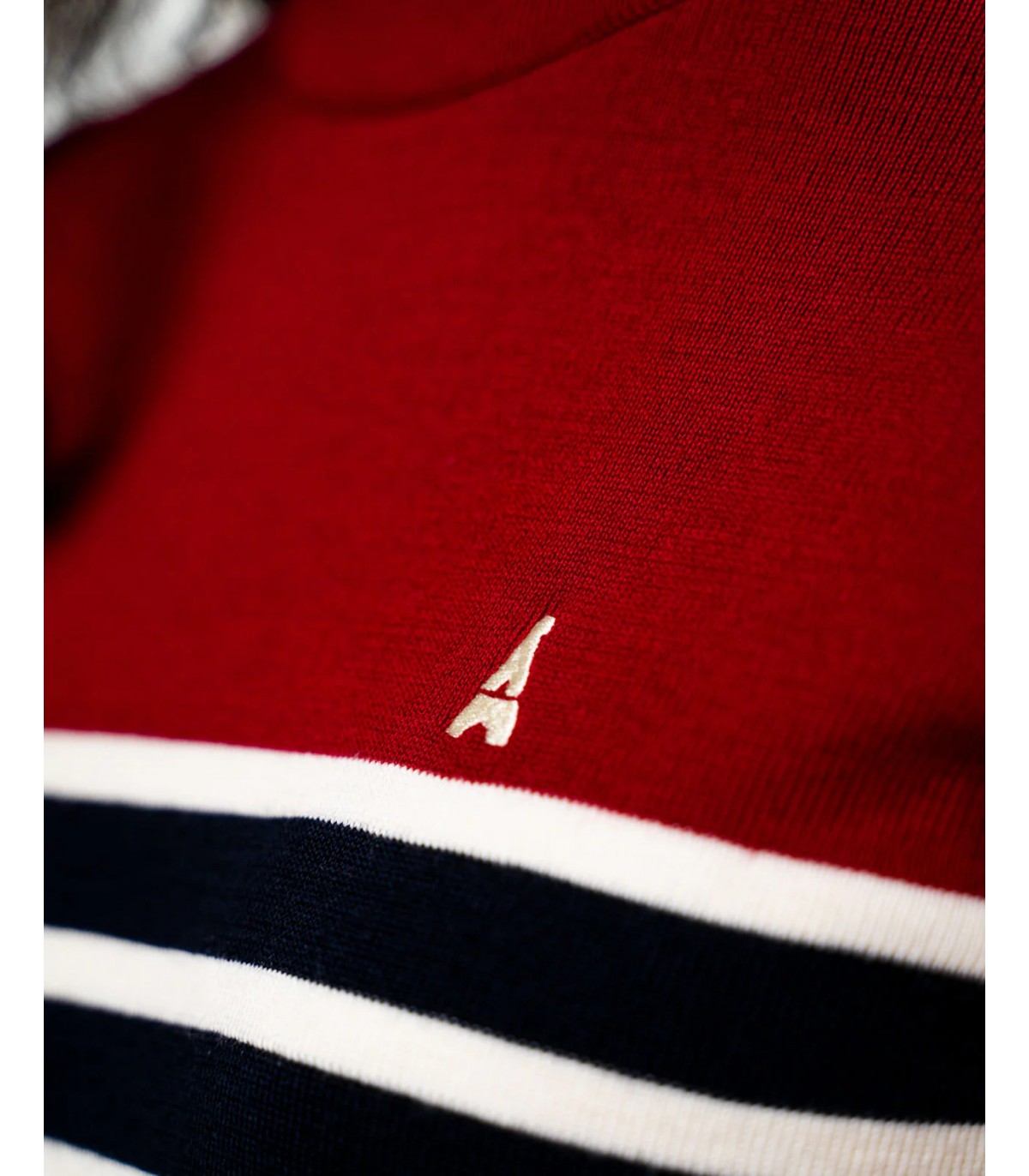 Pull col rond made in france bordeaux