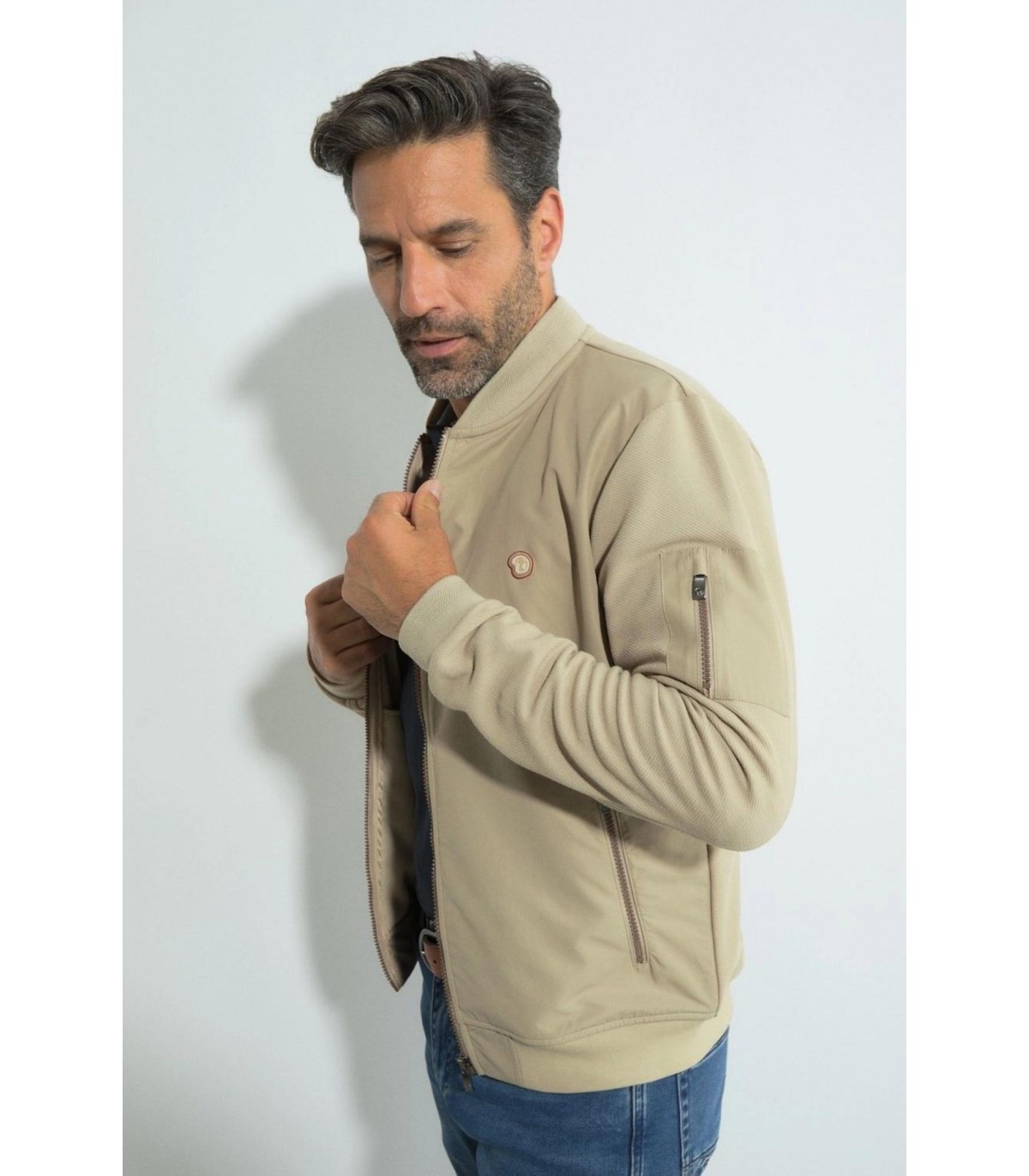 Sweat zippe benson & cherry beige