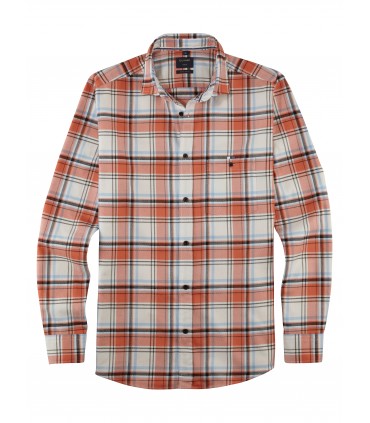 Chemise ml fantaisie olymp 33brique