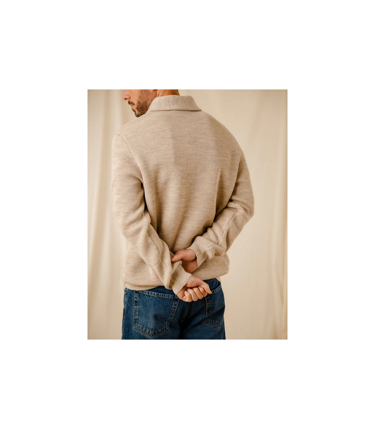 Gilet bouton royal mer 0006beige