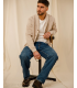 Gilet bouton royal mer 0006beige