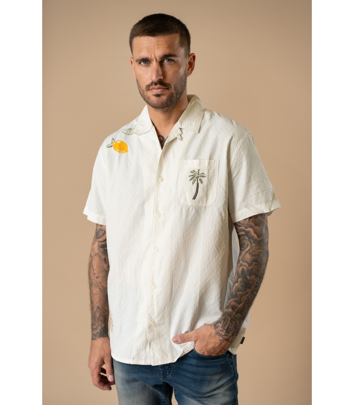Chemise mc petrol 0112seashell