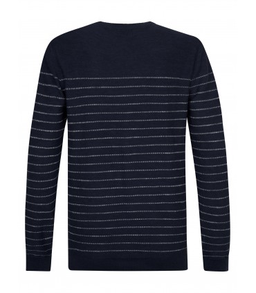 Pull col rond petrol 5178navy