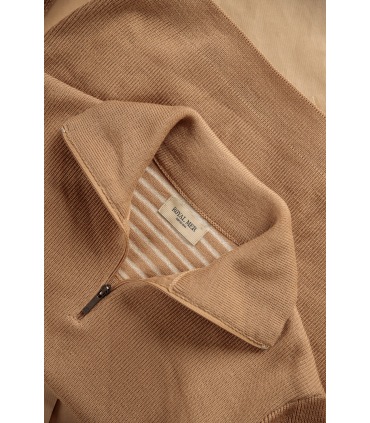 Pull col zippe royal mer 0006.0004beige/ecru