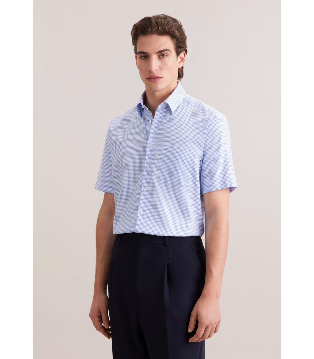 Chemise mc fantaisie seidensticker 14ciel