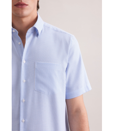 Chemise mc fantaisie seidensticker 14ciel
