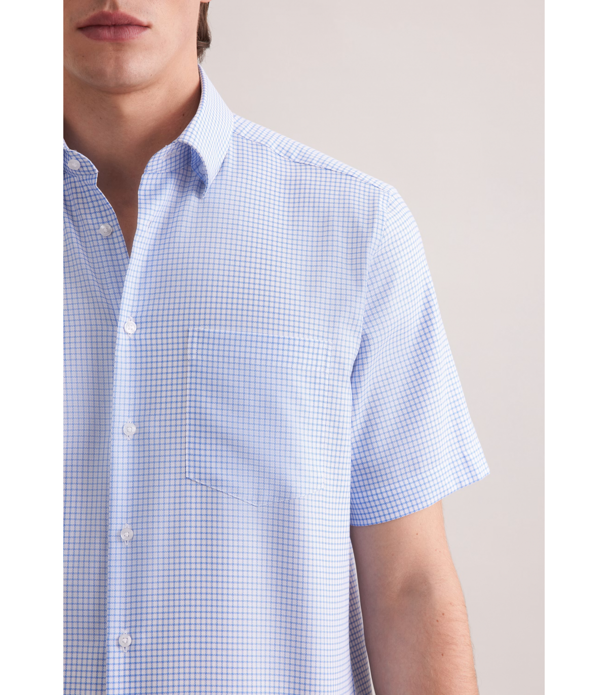 Chemise mc fantaisie seidensticker 14ciel