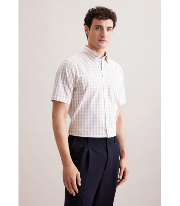 Chemise mc fantaisie seidensticker 06sand