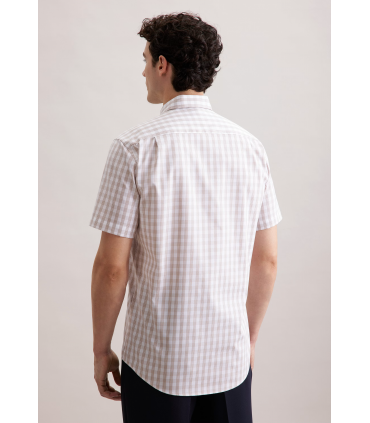Chemise mc fantaisie seidensticker 06sand