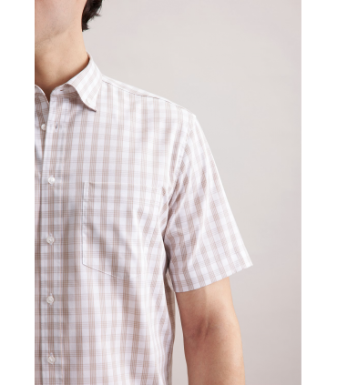 Chemise mc fantaisie seidensticker 06sand