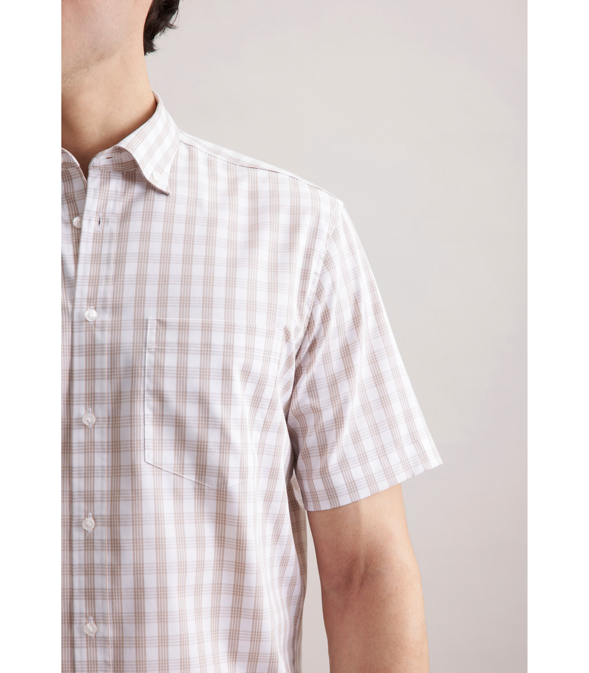 Chemise mc fantaisie seidensticker 06sand