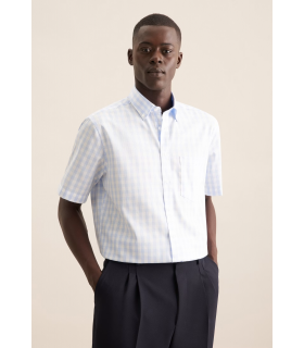 Chemise mc fantaisie seidensticker 10lightblue