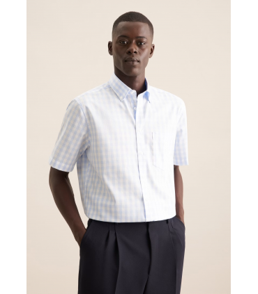 Chemise mc fantaisie seidensticker 10lightblue
