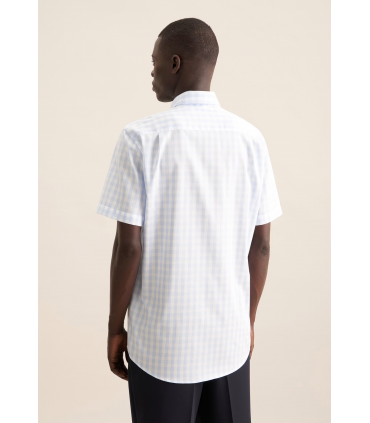 Chemise mc fantaisie seidensticker 10lightblue