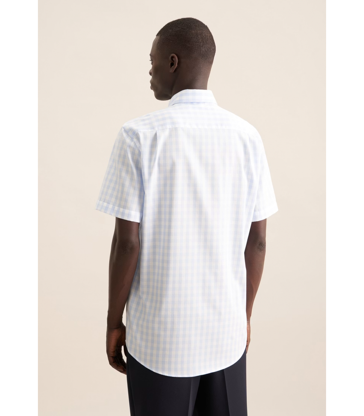 Chemise mc fantaisie seidensticker 10lightblue