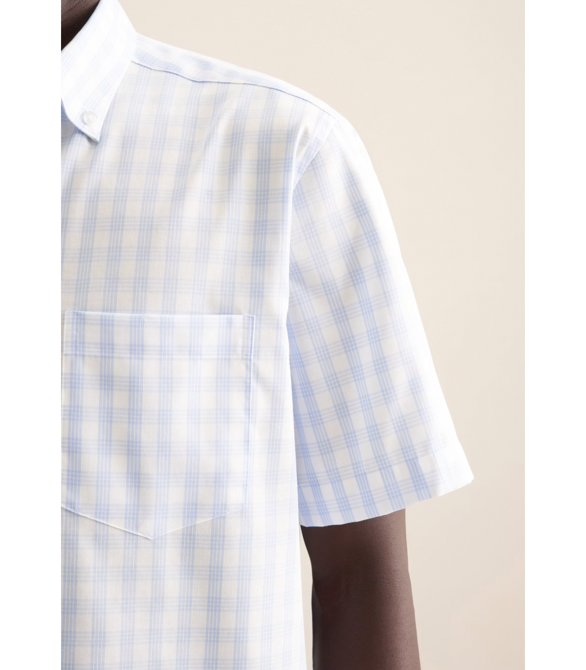Chemise mc fantaisie seidensticker 10lightblue