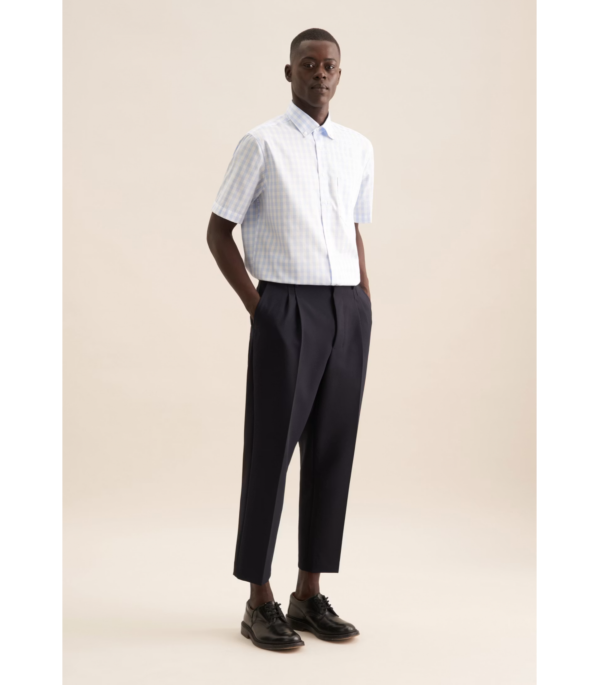 Chemise mc fantaisie seidensticker 10lightblue