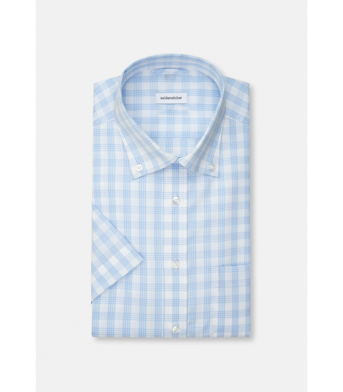 Chemise mc fantaisie seidensticker 10lightblue