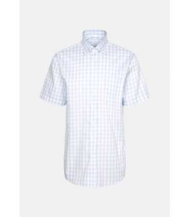 Chemise mc fantaisie seidensticker 10lightblue
