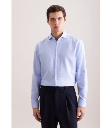Chemise ml fantaisie seidensticker 14lightblue