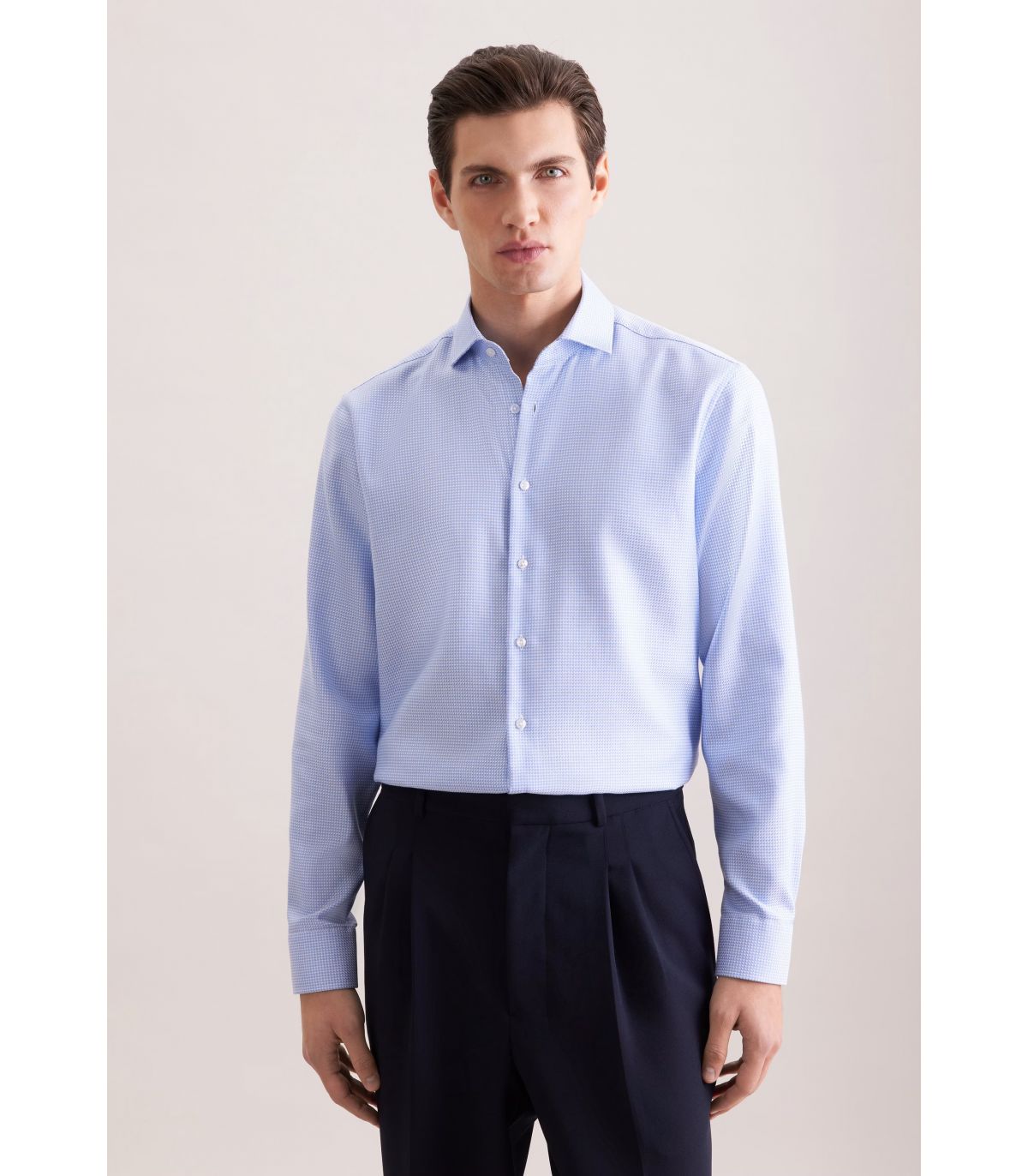 Chemise ml fantaisie seidensticker 14lightblue